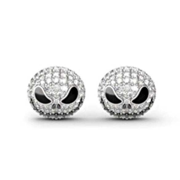 Alloy Water Wave Chain Diamond Skull Devil Fashion Creative Women's Earring Necklace