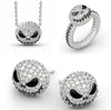 Alloy Water Wave Chain Diamond Skull Devil Fashion Creative Women's Earring Necklace