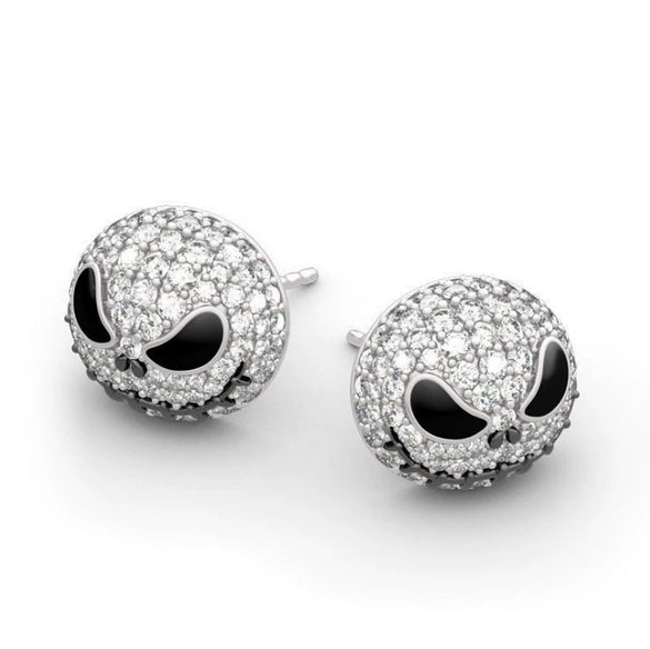 Alloy Water Wave Chain Diamond Skull Devil Fashion Creative Women's Earring Necklace