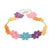 Alloy Water Wave Chain Women's Flower Style Electroplated Bracelet And Neck Chain
