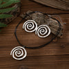 Alloy Wax Line Pendant Necklace With Geometric Pattern And Electroplating Styling Unisex Bohemian Fashion