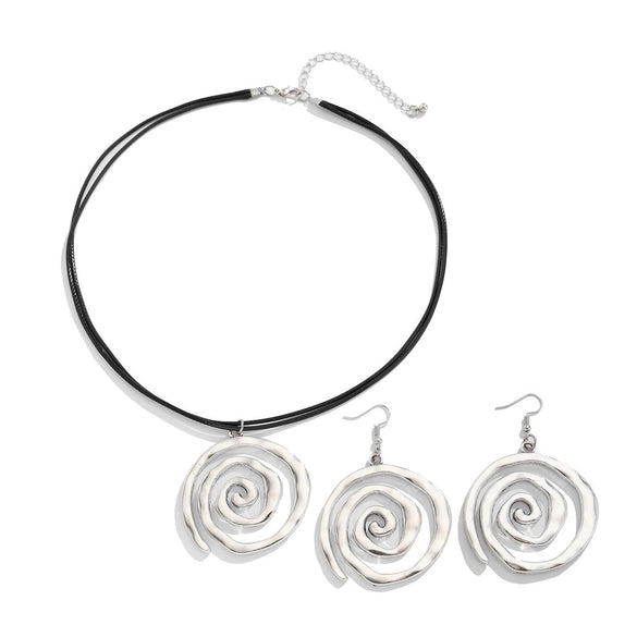 Alloy Wax Line Pendant Necklace With Geometric Pattern And Electroplating Styling Unisex Bohemian Fashion