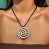 Alloy Wax Line Pendant Necklace With Geometric Pattern And Electroplating Styling Unisex Bohemian Fashion
