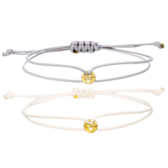 Alloy Wax Thread Geometric Handmade Lucky Symbol Adjustable Unisex Bracelet