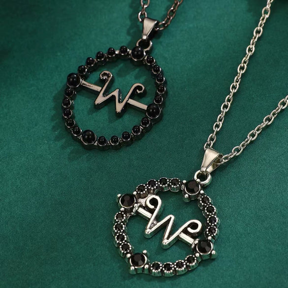 Alloy Wednesday Style Necklace And Earrings With Cross Crown Roman Numerals Pattern And Electroplating