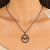 Alloy Wednesday Style Necklace And Earrings With Cross Crown Roman Numerals Pattern And Electroplating