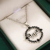 Alloy Wednesday Style Necklace And Earrings With Cross Crown Roman Numerals Pattern And Electroplating