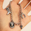 Alloy Western Cowboy Style Jewelry With Bull Head Horseshoe Hat Pattern And Electroplating