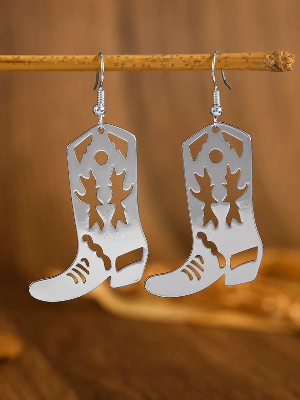 Alloy Western Cowboy Style Jewelry With Bull Head Horseshoe Hat Pattern And Electroplating