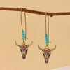Alloy Western Cowboy Style Jewelry With Bull Head Horseshoe Hat Pattern And Electroplating