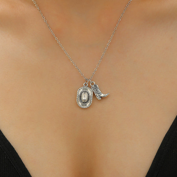Alloy Western Cowboy Style Jewelry With Bull Head Horseshoe Hat Pattern And Electroplating