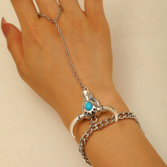 Alloy Western Cowboy Style Jewelry With Bull Head Horseshoe Hat Pattern And Electroplating