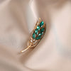 Alloy Wheat Ear And Leaf Pattern Electroplated Brooch For Women Original Design