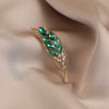 Alloy Wheat Ear And Leaf Pattern Electroplated Brooch For Women Original Design
