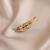 Alloy Wheat Ear And Leaf Pattern Electroplated Brooch For Women Original Design