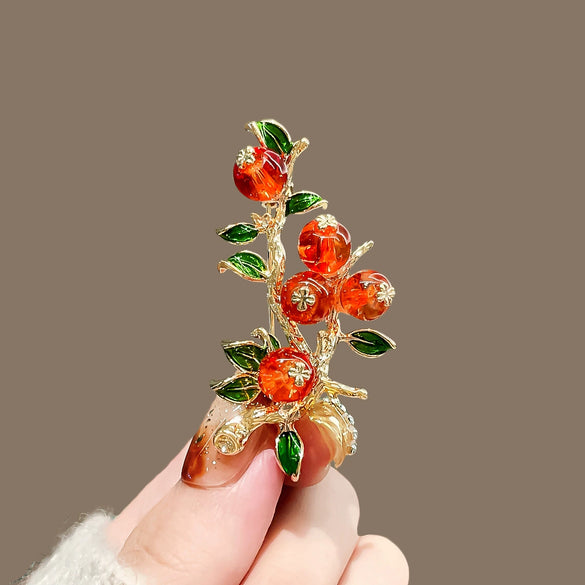 Alloy Wheat Ear Brooch Electroplated Imitation Crystal Women's Clothing Accessories
