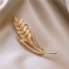 Alloy Wheat Ear Flower Brooch Electroplated Women's Highend Exquisite Coat Sweater Pin Accessories New Fashion Temperament Allmatching