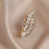 Alloy Wheat Ear Flower Brooch For Women Electroplated Highend Light Luxury Minimalist Coat Accessory