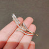 Alloy Wheat Ear Imitation Crystal Brooch Electroplated Women's Fashion Accessory