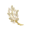 Alloy Wheat Ear Women's Niche Design Antiglare Light Luxury Brooch With Flower Pattern And Electroplating Treatment