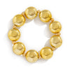 Alloy Wide Geometric Beaded Bracelet With Electroplating Treatment Irregular Baroque Style For Female
