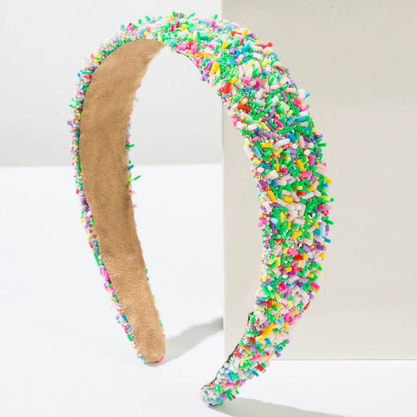 Alloy Widebrimmed Geometric Micropaved Women's Fashion Colorful Dopamine Hairband Hair Accessories