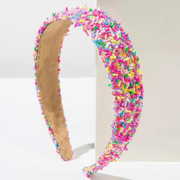 Alloy Widebrimmed Geometric Micropaved Women's Fashion Colorful Dopamine Hairband Hair Accessories
