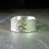 Alloy Widefaced Ring With Starfish And Geometric Design Simple Style Women's Fashion Jewelry