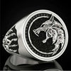 Alloy Wolf Head Ring With Animal Pattern Electroplating Style For Men