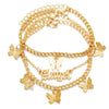 Alloy Women's Angel Butterfly Bow Anklet Multi Layer Pendant Foot Ornaments