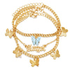 Alloy Women's Angel Butterfly Bow Anklet Multi Layer Pendant Foot Ornaments