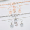 Alloy Women's Animals Style Bear Little Pig Small Animal Electroplated Bracelet Necklace Earrings Three Piece Accessories
