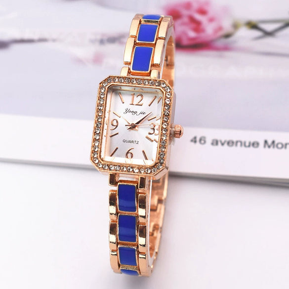 Alloy Women's Bracelet Watch Square Rectangle Casual Style