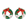 Alloy Women's Cartoon Characters Elk Antler Wreath Earrings With Electroplating