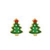 Alloy Women's Cartoon Characters Elk Antler Wreath Earrings With Electroplating