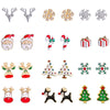 Alloy Women's Cartoon Characters Elk Antler Wreath Earrings With Electroplating