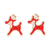 Alloy Women's Cartoon Characters Elk Antler Wreath Earrings With Electroplating