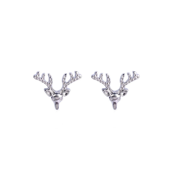 Alloy Women's Cartoon Characters Elk Antler Wreath Earrings With Electroplating