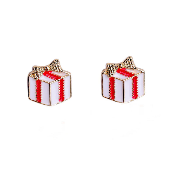 Alloy Women's Cartoon Characters Elk Antler Wreath Earrings With Electroplating