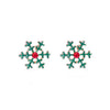 Alloy Women's Cartoon Characters Elk Antler Wreath Earrings With Electroplating
