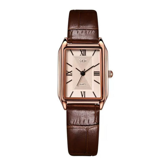 Alloy Women's Casual Quartz Watch With Rectangle Dial And Waterproof Function