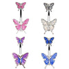 Alloy Women's Creative Butterfly Navel Ring With Bow Pattern And Electroplating Treatment Body Piercing Jewelry