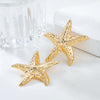 Alloy Women's Exaggerated Animal Style Geometric Starfish Electroplated Earrings