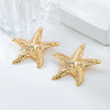 Alloy Women's Exaggerated Animal Style Geometric Starfish Electroplated Earrings