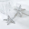Alloy Women's Exaggerated Animal Style Geometric Starfish Electroplated Earrings