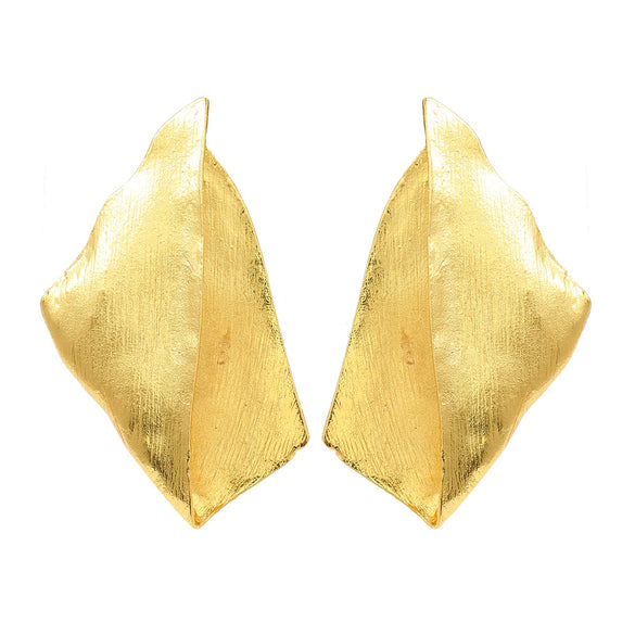 Alloy Women's Exaggerated Three Dimensional Geometric Metal Earrings With Electroplating