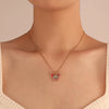 Alloy Women's Fantasy Rainbow Butterfly Pendant Necklace With Dripping Oil Design And Animal Pattern