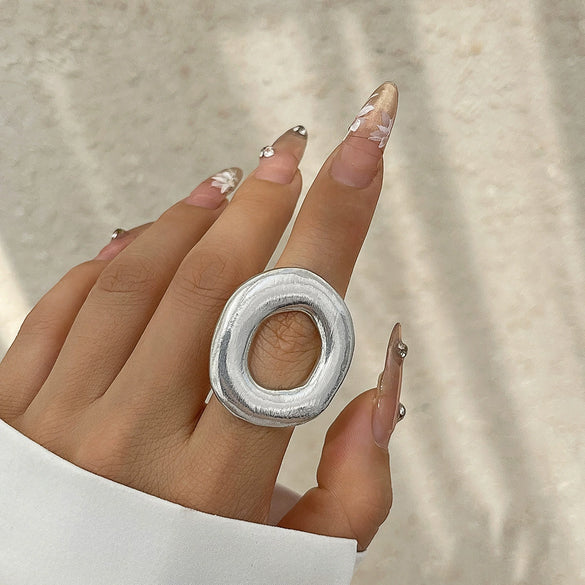 Alloy Women's Fashion Ring With Bow And Geometric Pattern Irregular Water Drop Shape Electroplated