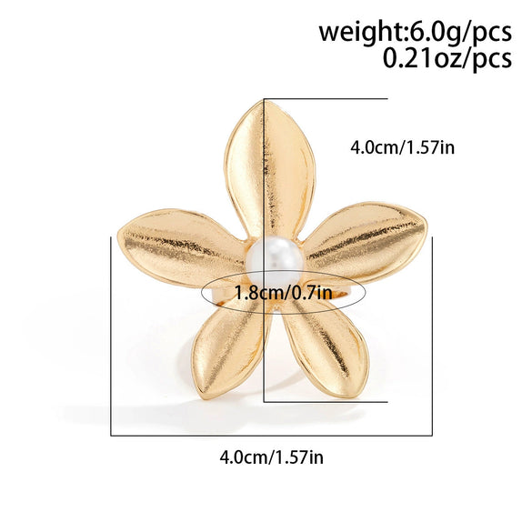 Alloy Women's Fashion Ring With Bow And Geometric Pattern Irregular Water Drop Shape Electroplated