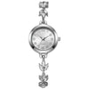 Alloy Women's Fashionable Round Dial Clover Bracelet Watch